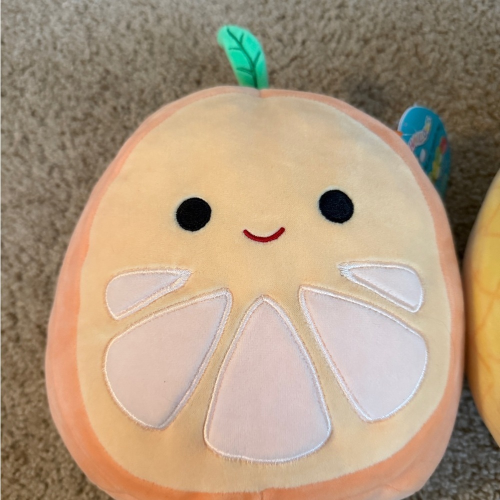 Squishmallows Pink Green Yellow Fruit Trio Plush Set - Picture 4 of 5